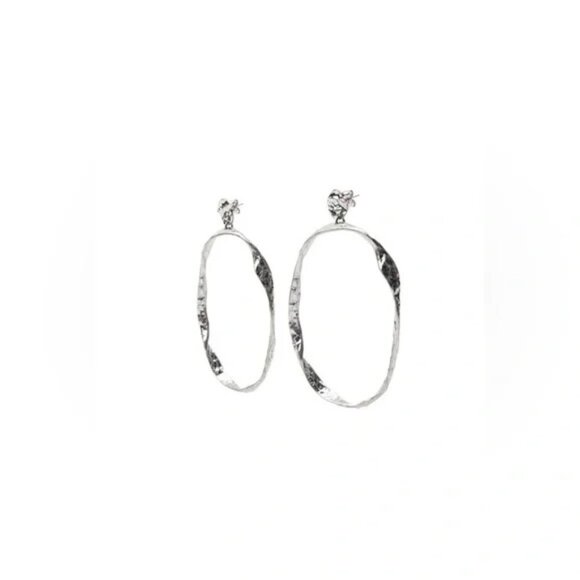ZARA IRREGULAR HOOP EARRINGS LIMITED EDITION NWT ✨✨✨✨ Celeb style - Picture 2 of 7